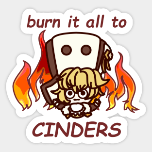 pitch dark hook the great, lord of cinder | (fan-art by smoomaru) Sticker